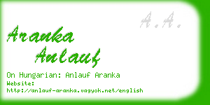 aranka anlauf business card